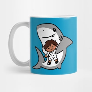 Shark Pup Morgan & Their Doll (Medium Tones, Shag, Romper) Mug